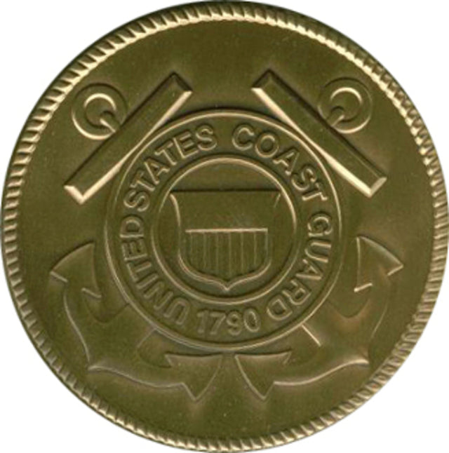 Coast Guard Service Medallion, Brass Coast Guard Medallion - The Military Gift Store