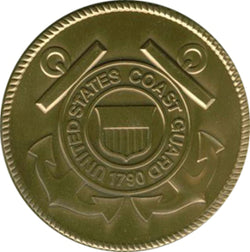 Coast Guard Service Medallion, Brass Coast Guard Medallion - The Military Gift Store