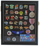 Display Case Cabinet Shadow Box for Military Medals, Pins, Patches, Insignia, Ribbons, Display Case Cabinet Shadow Box for Military Medals, Pins, Patches, The Military Gift Store, Awards Case