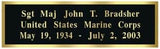 Engraved Brass Plates, Personalized Name Plate Engraving Plate, , The Military Gift Store, Flag Display Cases For 3'X5' Flag