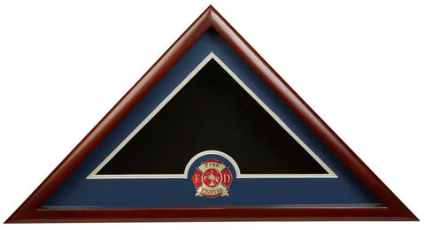 Fire Fighter Frame, Fire Fighter Flag Display Case - 5' x 9.5'. - The Military Gift Store