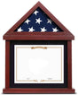 Flag Display Case for 3’x5’ Folded Flag With Shadow Box, Certificate Document Holder, Flag Display Case for 3’x5’ Folded Flag with Mahogany Finish, The Military Gift Store, American Flag Frames (43)