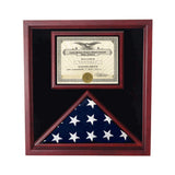 Flag and Certificate Case, Flag Display Cases With Certificate - Walnut Material., Flag and Certificate Case, Flag Display Cases With Certificate., The Military Gift Store, Flag and Certificate Case