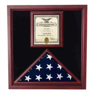 Award and flag display case display Case - The Military Gift Store