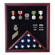 Flag and Medal Display Case - Military Shadow Box. - The Military Gift Store