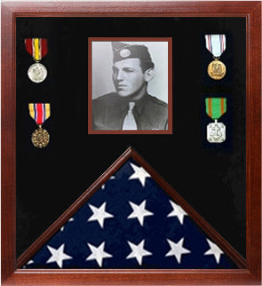 Photo Flag and Medal Display Case, Flag and Photo Frame - The Military Gift Store