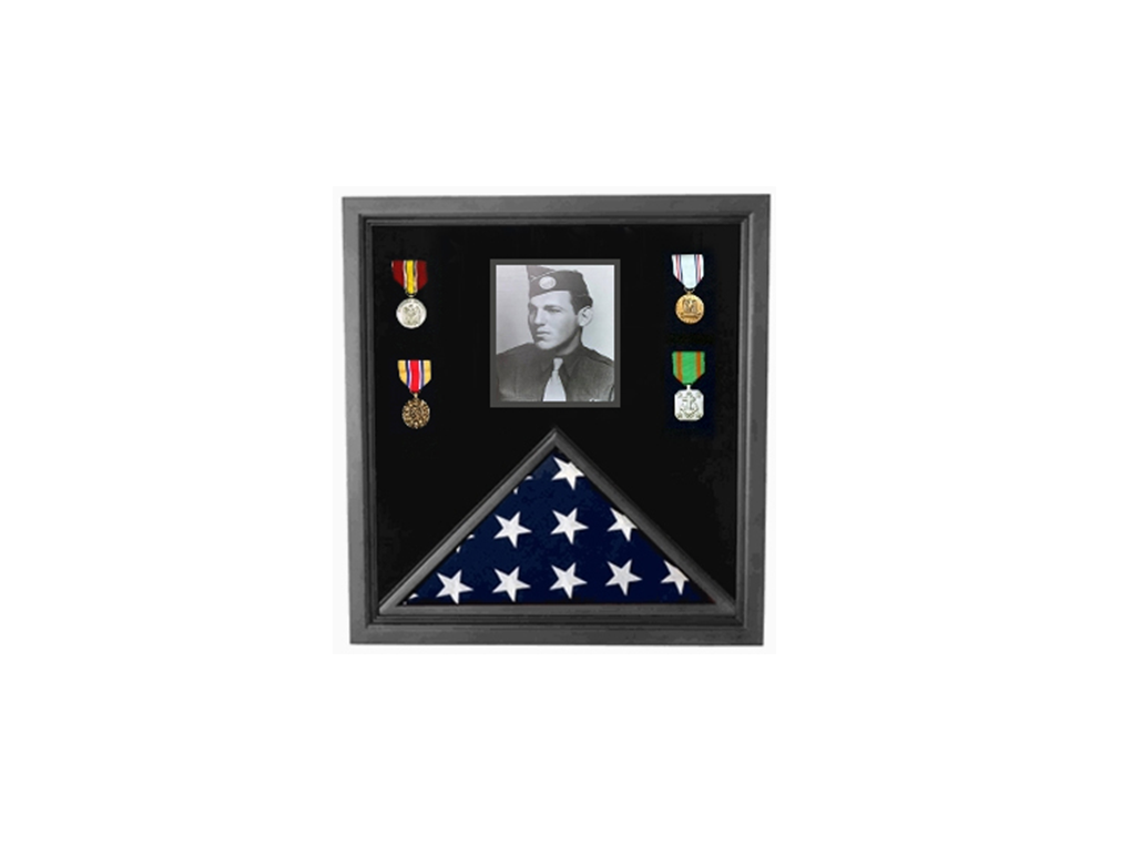 Flags Connections Military Photo Flag and Medal Display Case, , The Military Gift Store, Flag and Picture frame