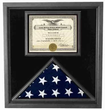 Flags Connections Premium USA-Made Solid wood Flag Document Case, , The Military Gift Store, Air Force flag display cases, Air force Retirement Shadow Boxes (61)