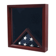 Military Flag and Medals Display Case Cabinet