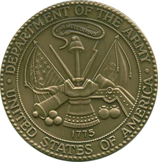 Army Service Medallion, Brass Army Medallion - The Military Gift Store