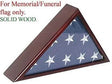 SOLID WOOD MEMORIAL FLAG CASE FRAME DISPLAY CASE FOR 5X9.5' FLAG FOLDED, FOR FUNERAL, SOLID WOOD MEMORIAL FLAG CASE FRAME DISPLAY CASE, The Military Gift Store, Flag Case