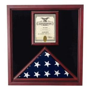 Flag and Document Case - Vertical 8 1/2 x 11 Document.