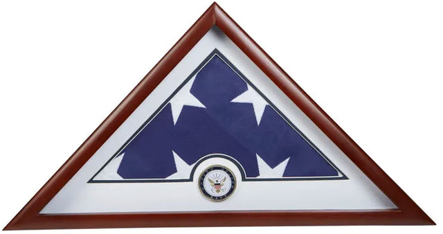 Navy Frame, Navy Flag Display Case, Navy Gift - 5' x 9.5' Flag., , The Military Gift Store, Flag Display Case