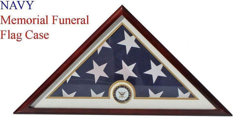 Navy Flag Display Case Box, 5x9 Burial - Funeral - Veteran Flag Elegant Display, Navy Flag Display Case Box, 5x9 Burial - Funeral, The Military Gift Store, American Flag Frames (43)