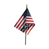 POW/MIA Veteran Grave Marker With 30 Inch Tall American Cemetery Flag