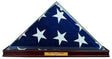 Perfect Cases All Glass Flag Display Case for 9.5' X 5' Flag with Engraving (Cherry), Perfect Cases All Glass Flag Display Case for 9.5' X 5' Flag, The Military Gift Store, Glass display case