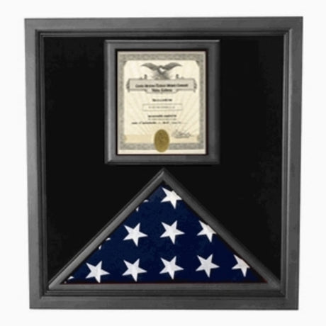Flag Connections Premium USA-Made Solid wood Flag Document Case Black Finish 4 x 6 flag, Premium USA-Made Solid wood Flag Document Case Black Finish 4 x 6 flag, The Military Gift Store, Flag and Document Case