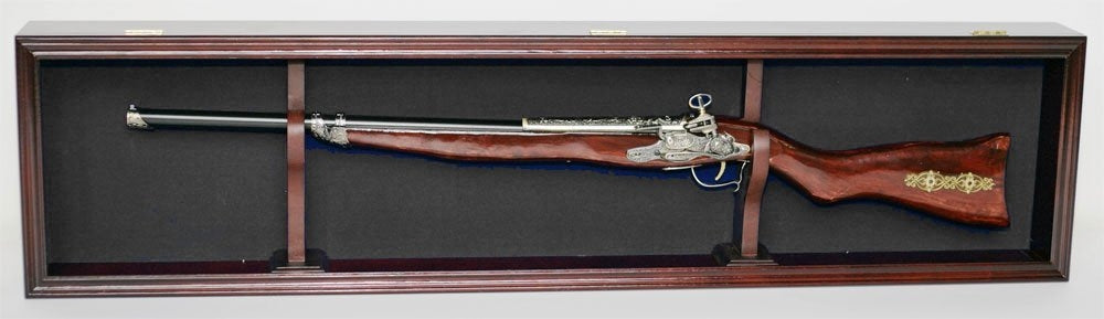 Rifle Gun Display Case Wall Cabinet UV Protection Lockable., , The Military Gift Store, Gun Display Case