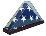Solid Cherry Wood Elegant 5 x 9.5' Large Flag Glass Display Case for Burial/Funeral/Veteran Flag, Solid Cherry Wood Elegant 5 x 9.5' Large Flag Glass Display Case, The Military Gift Store, Glass display case