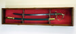 Sword Display Case Cabinet Stand Holder Wall Rack Box - Cherry solid hardwood, 1 Sword Display Case Cabinet Stand Holder Wall Rack Box-Walnut Finish, The Military Gift Store, Sword Display Products