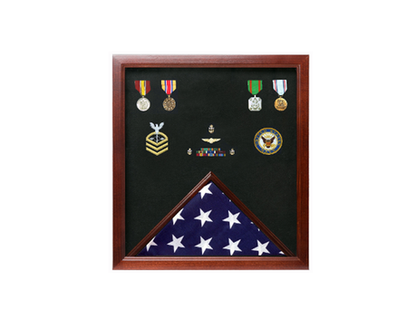Flag Connections Military Flag and Medal Display Case.