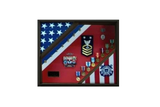 2 Flag Display Case, Coast Guard Gifts, USCG, Shadow Box