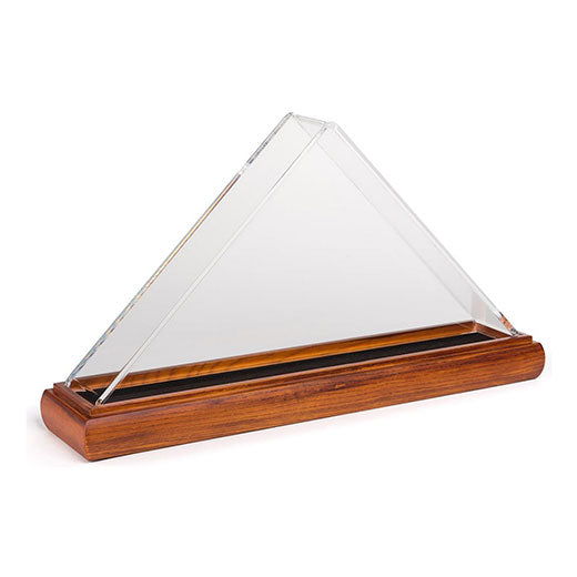 US Acrylic Flag Case w/ Wooden Base for 3’ x 5’ Flags – Cherry, , The Military Gift Store, Flag Cases (75)