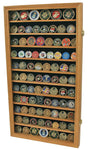 Large Military Challenge Coin Display Case Cabinet Rack Holder