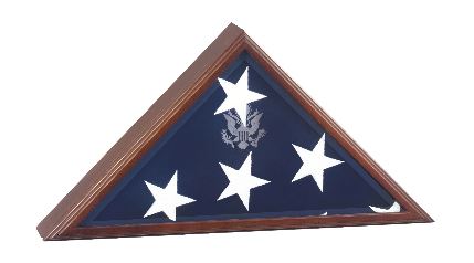 American Burial Flag Box, Large Coffin USA Flag Display Case. - The Military Gift Store