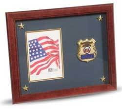 Police Department Medallion Picture Frame with Stars