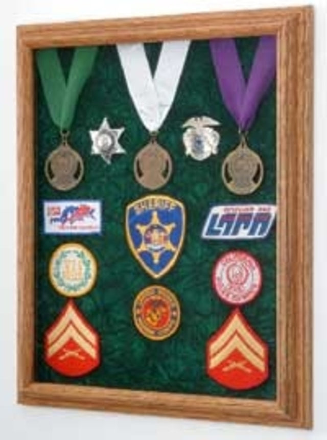 Awards Display Case, Military Medal Display case-Walnut - The Military Gift Store