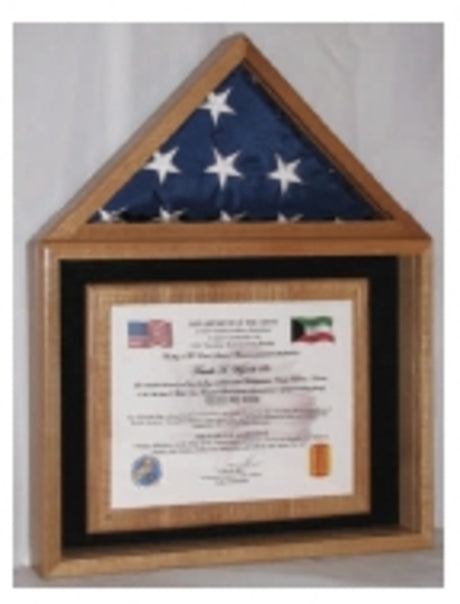 Certificate and American Flag Display Case. - The Military Gift Store