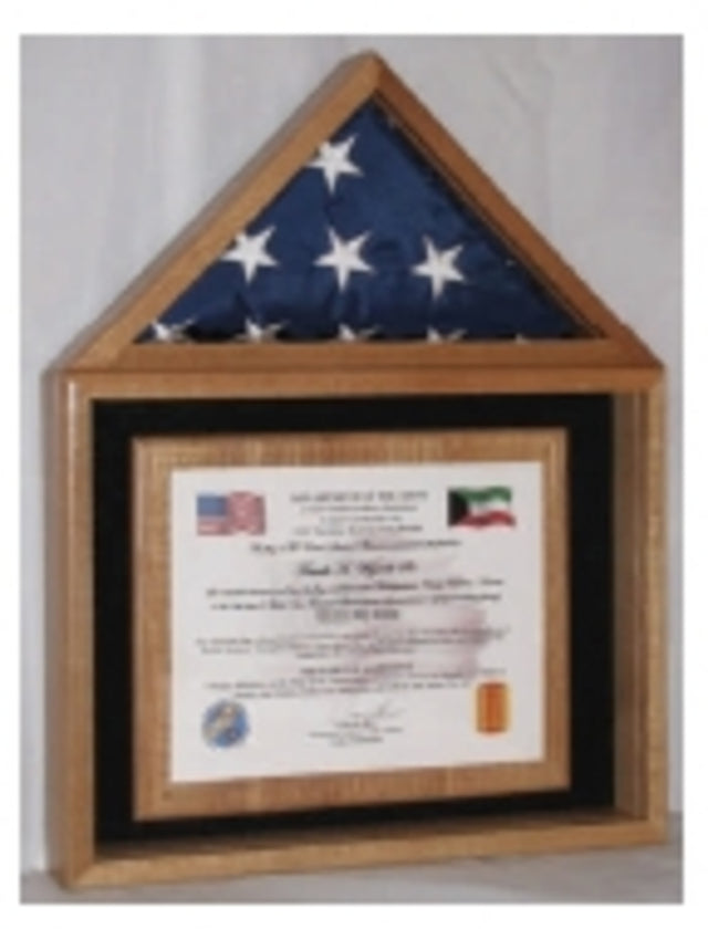Certificate and American Flag Display Case., , The Military Gift Store, Certificate and Document Frame