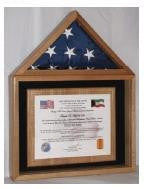 Certificate and American Flag Display Case.