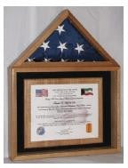 Certificate and American Flag Display Case