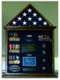 Flag Case, Flag and Badge display cases., , The Military Gift Store, Flag and Badge Display Case