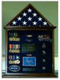 Flag and Medal Display cases, Flag and Badge display cases Holds one flag up to 3'x5' each