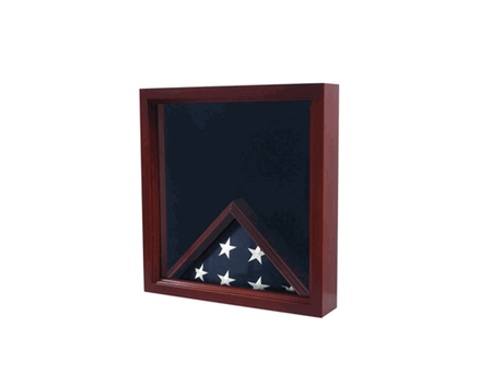 Army Flag Medal Display Box- Shadow Box, Flag Box - Oak - The Military Gift Store
