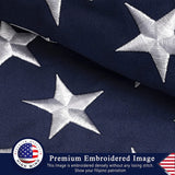 This 100% Cotton 3x5 ft American Flag, Heavy Duty Fabric, Longest Lasting, Embroidered Stars, Sewn Stripes, Brass Grommets, The Best Cotton US House Flags, This 100% Cotton 3x5 ft American Flag, Heavy Duty Fabric, The Military Gift Store, Folded Memorial Flag
