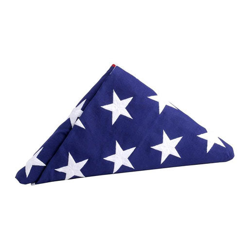 PRE-Folded Premium US Burial Flag, 5' x 9.5' Made in The USA