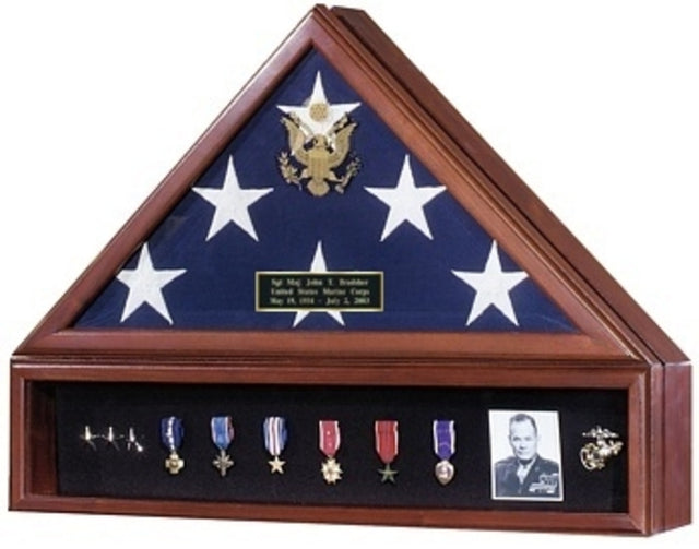 American Flag Case and Medal Display Case - Presidential. - The Military Gift Store