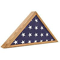 Veteran Oak Flag Case, Military flag display cases Appalachian hardwood