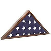 Military Shadow Box 5X9' Flag Display Case, Solid Wood.