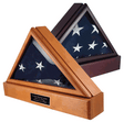 Veteran Flag Display Case, Veteran Flag Cases Oak finish-solid ash