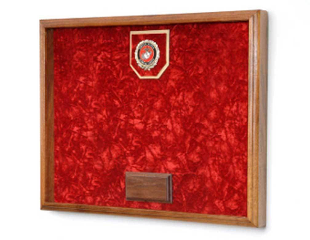 Deluxe Awards Display Case - Embossed Emblem, , The Military Gift Store, Military Frames, Military Medal and Photo Frames