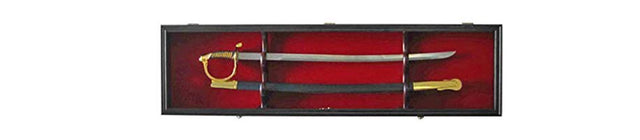 1 Sword Display Case Cabinet Stand Holder Wall Rack Shadow Box - Lockable w/ 98% UV Protection