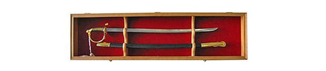 1 Sword Display Case Cabinet Stand Holder Wall Rack Shadow Box - Lockable w/ 98% UV Protection