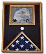 Military Flag and Certificate Case Holds a flag up to 3'x5' Or can hold 5x9.5 flag, Military Flag and Certificate Case Holds a flag up to 3'x5', The Military Gift Store, Burial Flag Cases