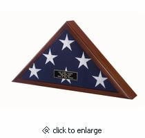 Memorial Flag Case In Cherry Finish Fits a 5' x 9 1/2' burial flag