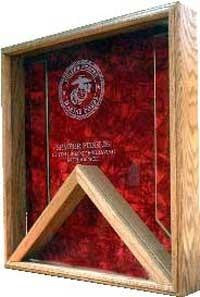 Marine Corps Shadow Box Marine Flag Display Case